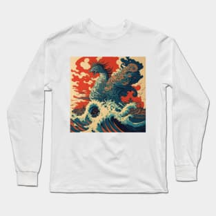 A phoenix jumping out of the waves. Long Sleeve T-Shirt